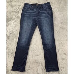 Outpost Makers Original Straight Jeans Mens 36x34 Bold Dark Blue Wash Stretch‎